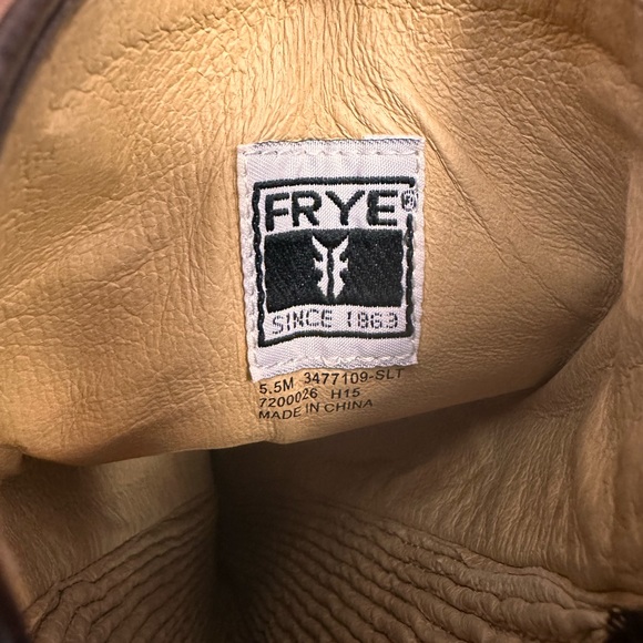 Frye Melissa Scrunch Brown Leather Riding Boots Women’s size 5.5 - Picture 9 of 10